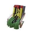 thumbnail image 4 of Saying Soft Flannel Fleece Blanket, Rastafarian Design Just Relax Message on Vermilion Yellow and Green Stripe Backdrop, Cozy Plush for Indoor and Outdoor Use, 70" x 90", Multicolor, by Ambesonne, 4 of 6