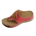 thumbnail image 4 of Womens Flip Flops Orthopedic Sandals Summer Comfortable Walking Thongs Beach Arch Support Slip on Slippers, 4 of 5