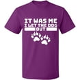 thumbnail image 2 of OXI T-Shirt - It Was Me I Let The Dog Out, Basic Casual T-Shirt for Men's and Women Fleece T-Shirt Short Sleeve - Purple Medium, 2 of 3