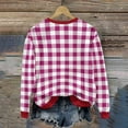 thumbnail image 6 of Makaor Lightweight Sweatshirts for Men Christmas Big and Tall Crew Neck Tops Plaid Long Sleeve Pullover Tees Fleece Cute Fall Winter Clothes, 6 of 7