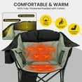 thumbnail image 2 of Slsy Heated Camping Chair Oversized with Armrest & Cooler Bag, XL Folding Outdoor Chair for Adults, 3-Level Adjustable Heated Seat for Sports, Camping, Lawn, 2 of 9