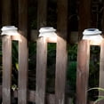 thumbnail image 4 of Paquete de 2 luces solares para canalones, 9 LED brillantes, luces de seguridad inalámbricas impermeables, luz para valla para jardín al aire libre, pared, cubierta de patio, 4 of 7
