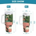 thumbnail image 6 of Yayeee 40oz Stainless Steel Tumbler with Straw and Handle Double-Wall Insulated Travel Water Bottle, Pink and White Cat, 6 of 8