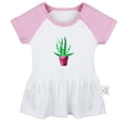 thumbnail image 1 of Nature Aloe Vera Pattern Dresses For Baby, Newborn Babies Skirts, Infant Princess Dress, 0-24M Kids Graphic Clothes (Pink Raglan Dresses, 6-12 Months), 1 of 4