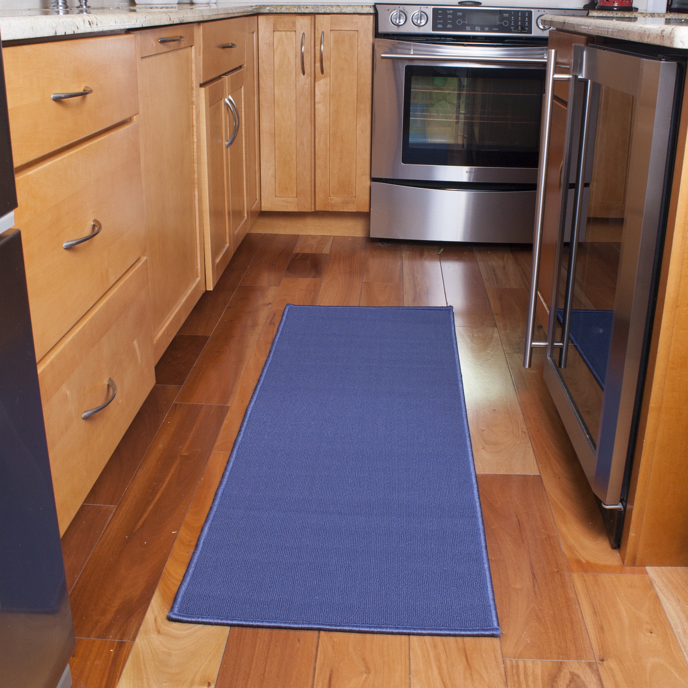 RITZ Solid Rug Runner, 20" x 60", Blue