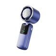 thumbnail image 4 of Ventilador de refrigeración de la mano collar colgante recargable portátil portátil 100 velocidades ajustables para trabajos interiores montar deporte Azul, 4 of 9