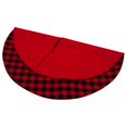 thumbnail image 3 of Christmas Tree Skirt 36/48/54 inch Large, Double Layer Red and Black Plaid Buffalo with Thick Felt Lining, Checked Tree Mat Xmas Holiday Party Decorations, 3 of 9
