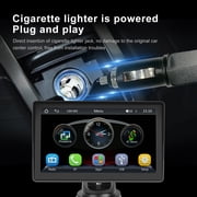 Podofo 7 Inch Protable Apple Carplay Car Screen, Wireless Android Auto Dash Mount, Car GPS Navigation System with Mirror Link/Bluetooth/FM Transmitter/USB + 12LED Backup Camera
