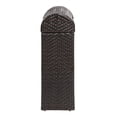 thumbnail image 3 of happimess Darla 14.27-Gallon All-Weather Wicker/Metal Swing Top Hideaway Outdoor Trash Can for Package Delivery, Patio Furniture, Cushions, Gardening Tools, Pool Supplies, Brown, HPM1201A, 3 of 9