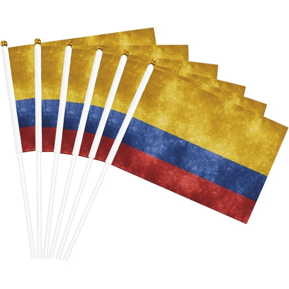 Flag of Colombia Flag 5x8 In Outdoor Decoration Handheld Stick Flags Six Piece