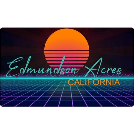 

Edmundson Acres California 4 X 2.25-Inch Fridge Magnet Retro Neon Design