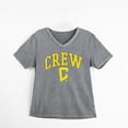 thumbnail image 6 of Women's Gameday Couture  Gray Columbus Crew Relaxed Iconic Edge Rhinestone V-Neck T-Shirt, 6 of 7