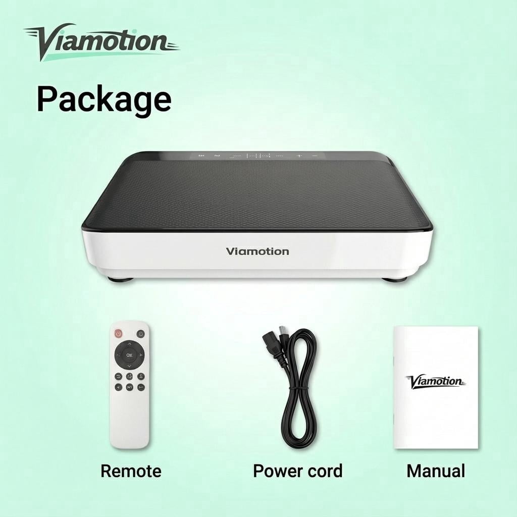 Viamotion Vibration Plate Exercise Machines, 99 Speed Levels, Full Body Vibration Fitness Equipment with Resistance Bands, LED Display & Magnetic Massage
