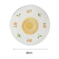 thumbnail image 2 of Bexikou 4 Pack 12 Inch Round Woven Placemats, Cotton Placemats Round Braided Tablemats Insulation Pads Non-Slip Handmade Place Mats for Cooking, Dining, Decoration, 2 of 6