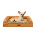 thumbnail image 1 of Cama Ortopédica para Perros Pequeños Lavable: Cama con Respaldo para Perros Pequeños, Espuma de Celda de Huevo, Sofá Impermeable con Funda Removible - Naranja, 1 of 7