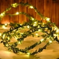 thumbnail image 2 of Guirnalda de oropel navideño, guirnalda de oropel artificial de color morado de 33 pies para decoración del hogar y fiestas navideñas, 2 of 2