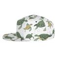 thumbnail image 3 of Daiia Cute Turtle print Flat Bill Hats Flat Brim Trucker Cap Baseball Cap Adjustable Classic Low Profile Hat Unconstructed Plain Cap, 3 of 9