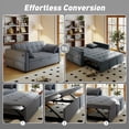 thumbnail image 4 of HOMCOM Sofa Bed, Pull Out Sleeper Sofa w/ USB Charging, Adjustable Backrest, 4 of 10