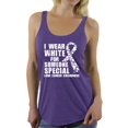 thumbnail image 1 of Awkward Styles Women's I Wear White for Someone Special Graphic Racerback Tank Tops Lung Cancer Awareness, 1 of 4