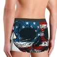 thumbnail image 3 of Fotbe American Flag Skull Men’s Total Support Pouch Boxer Briefs, X-Temp Cooling, Moisture-Wicking Underwear, Regular, Long-leg and Trunk-Small, 3 of 6