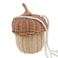 thumbnail image 1 of 1 unid mini bolso portátil para niños bolsa de ratán cesta en forma de bolso de cuerpo cruzado, 1 of 7