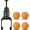 4 ORANGE Balls, variant on Softball  Pop | Baseball Pop for Hitting Without a Pitcher(Compatible with Practice Wiffle Balls, 4 Softballs Included)