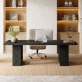 thumbnail image 4 of Tribesigns Large Executive Desk, 62.99-inch Farmhouse Home Office Desk, Rectangular Computer Table for Home Office, Black, 4 of 7