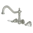 thumbnail image 2 of Kingston Brass KS1286PL Heritage Wall Mount Kitchen Faucet, Polished Nickel, 2 of 6