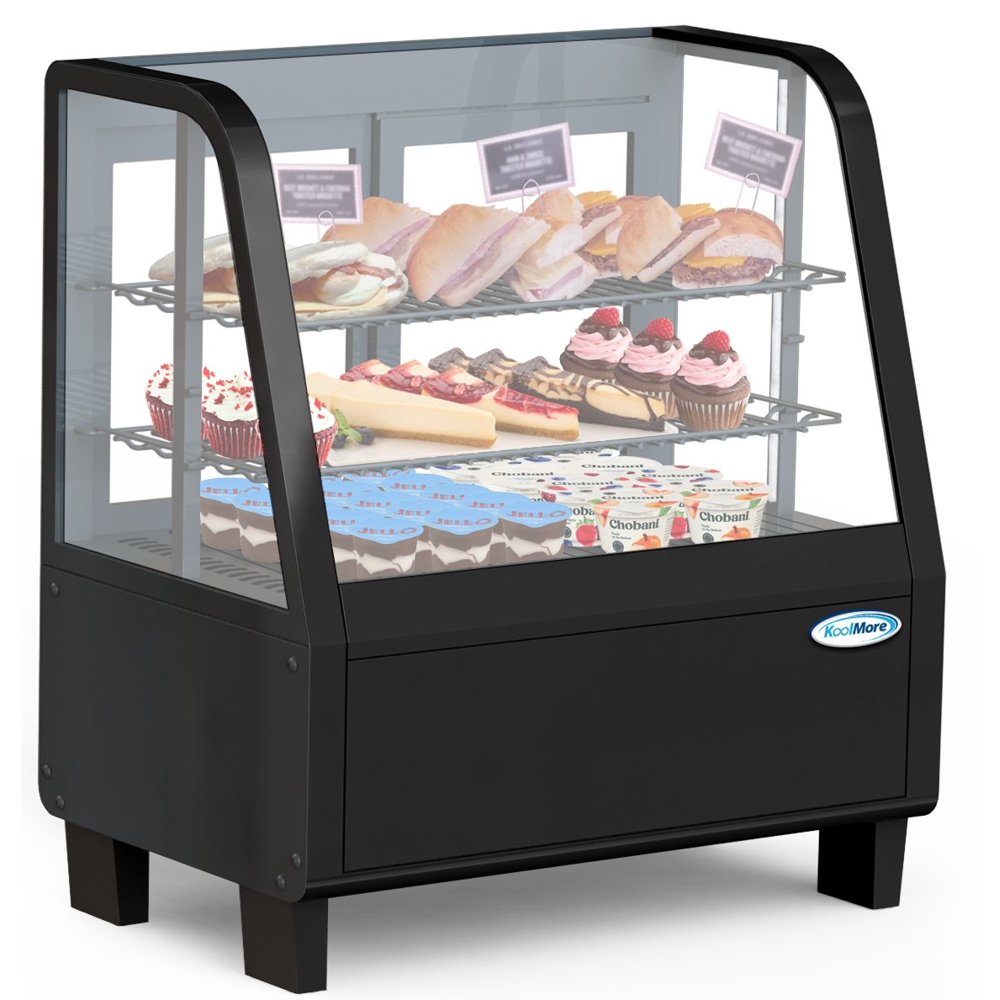 Commercial 27" Countertop Refrigerated Display Case with LED Lighting