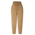 thumbnail image 5 of ABATAB Women's Summer Harem Pants Drawstring High Waisted Baggy Pants Casual Harem Trouser Slacks with Pockets, 5 of 7