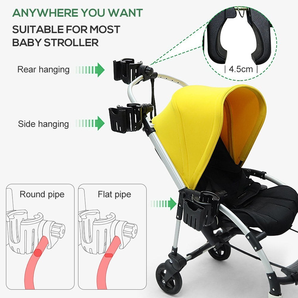360 Rotatable Stroller Bottle and Phone Holder for Bikes