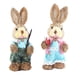 thumbnail image 3 of 2 figuras de conejo de Pascua, regalo de Pascua, linda estatua decorativa de conejo de paja. Estilo A, 3 of 8
