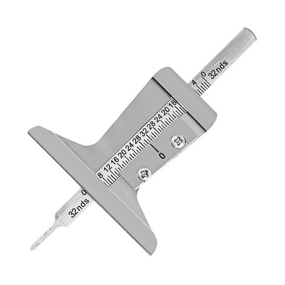 ROCKROK PrefessionaL Tire Tread Depth Gauge Easy Reading For Motorcycle, Car 0-32nds