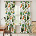thumbnail image 3 of Saint Patrick's Day Kitchen Curtains Window Panels, Gnomes Hats Boots Clovers Leaves Insulated Window Treatment Curtain, Grommet Curtains for Bedroom/Living Room/Bathroom, 2 Piece 42"Wx84"L, 3 of 8