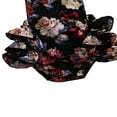 thumbnail image 4 of Baby Girl Floral Romper Black Halter Ruffled Outfits with Headband, 4 of 5