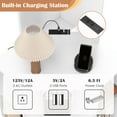 thumbnail image 4 of Gymax Set Of 2 6-Tier Corner Shelf 63'' Tall Corner Bookshelf w/ 2 USB Ports & Charging White, 4 of 6