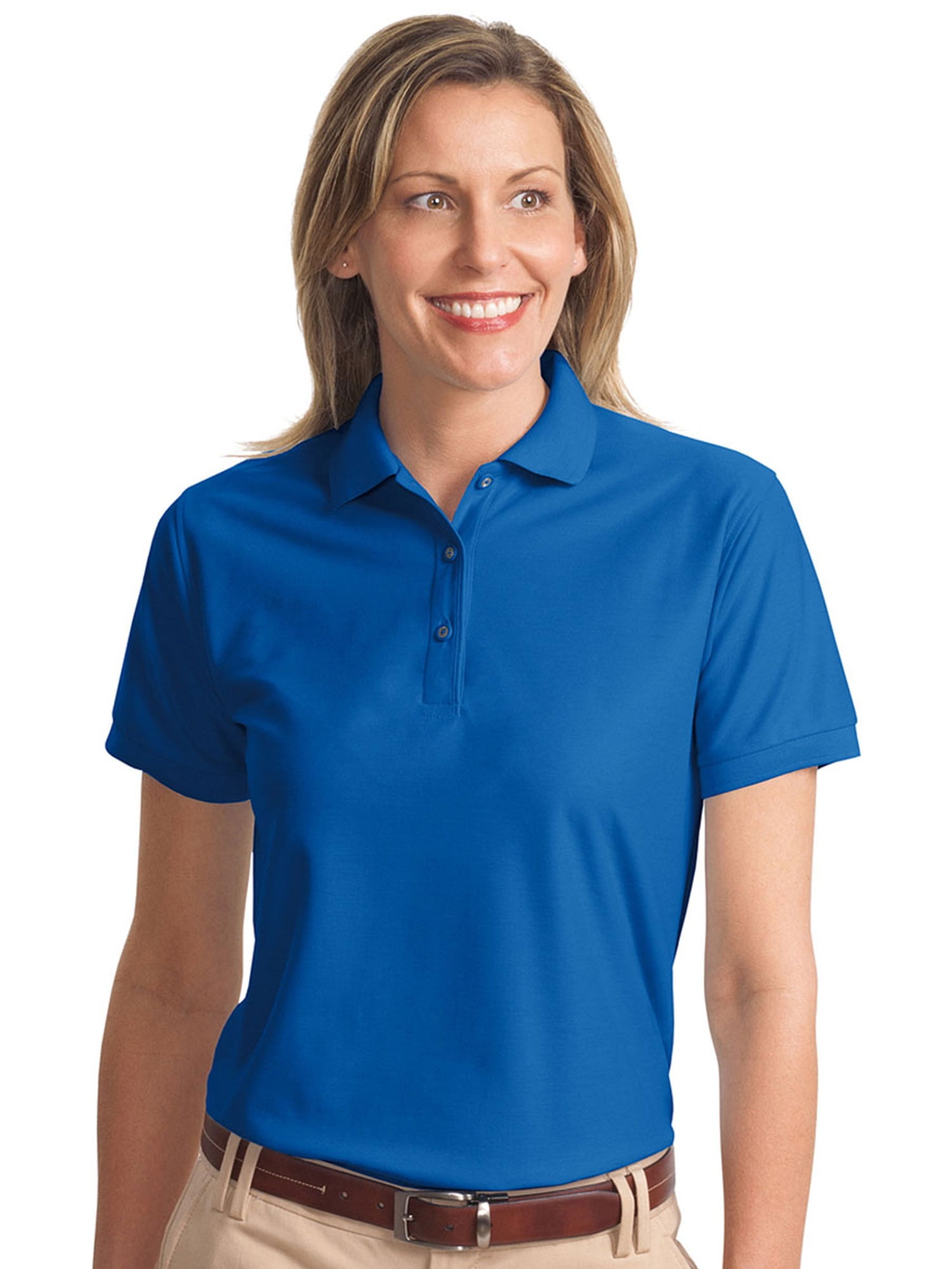 Port Authority Port Authority Women s Silk Touch Polo L500 Walmart oxford-collared-button-shirt-short-sleeve-flat-technical-drawing
