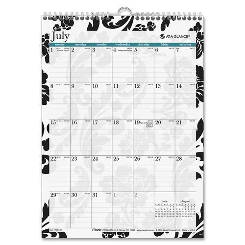 PM931A Day Runner Monthly Wall Calendar Monthly 8" x 11" 1 Year
