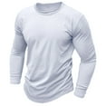 thumbnail image 2 of Blusas y camisas de manga larga con cuello redondo para hombre, blusas casuales de moda de alta elasticidad, blusas de manga larga, blusas transpirables, blusas para hombre, 2 of 7