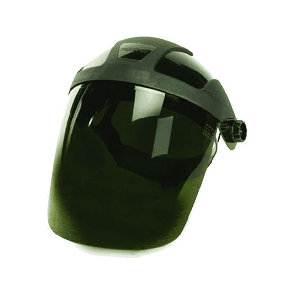 Sellstrom Face Shield - DP4 Series - 9" x 12.125" x 0.060" Window - Shade 5 IR - Universal Hard Hat Slot Adaptor Headgear