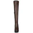 thumbnail image 3 of Unique Bargains Women's Platform Heels Chunky Heel Over Knee High Boots Coffee US 9, 3 of 6