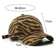 thumbnail image 5 of harmtty Zebra Print Extended Brim Baseball Cap All Seasons Adjustable Buckle Sunscreen Unisex Cap for Running,Pink, 5 of 7