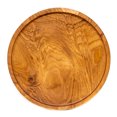 thumbnail image 4 of Pizza Teak Wood Tray - 9.8 Inch 2-Pack, 4 of 5