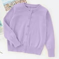 thumbnail image 2 of Gibobby Toddler Baby Girl Boy Knit Sweater Cardigan V Neck Color Block Button Up Sweaters Fall Winter Clothes,Purple,3-4 Years, 2 of 5