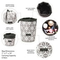thumbnail image 4 of Jadyn Cosmetic Cinch Compact Travel Makeup Bag and Cosmetic Organizer (Geometric Gray), 4 of 6