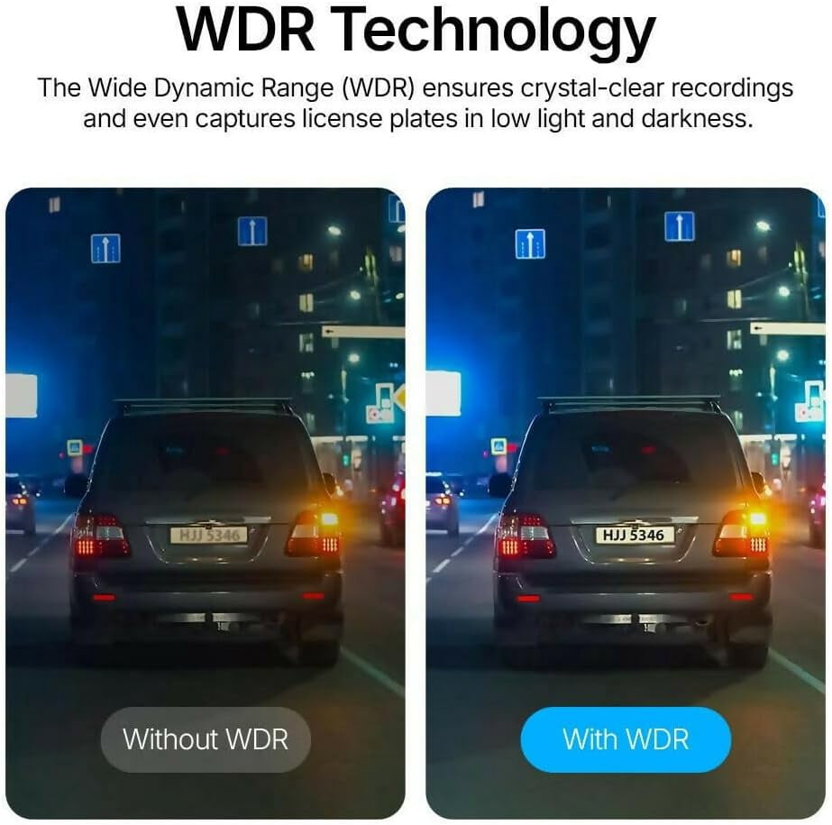 4K Dash Cam Pro – Ultra HD Recording with Front/Rear Cameras, Night Vision, and 24/7 Monitoring