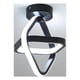 thumbnail image 1 of Lámpara de techo LED, lámpara de araña moderna negra, lámpara de techo cuadrada para pasillo de 22 W, luz blanca cálida de 3000 K, diámetro 22 cm, 1 of 6