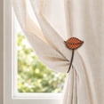 thumbnail image 5 of Evideco French Home Goods Curtain Holdbacks Two-Pack of Terracotta Magnetic Tiebacks - Elegant Leaf Pattern in Resin - Functional Accessories for Curtains and Drapes, 5 of 8