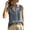 Gray, variant on Women's Cotton Linen Sleeveless Blouse, Notched Button-Down Shirt, Loose Fit Casual Daily Office Wear Top