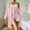 Pink, variant on Ihph7 3 Piece Pajama Set for Women Robe Sets for Women Satin Pajama Set for Women's Sleepwear Long Sleeve Pajama Set for Women Fall Pajamas for Women Silk Pajamas for Women Black L